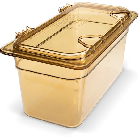 Carlisle Foodservice Food Pan HH, 6", DP, 1/3, Amber, PK6 3086213