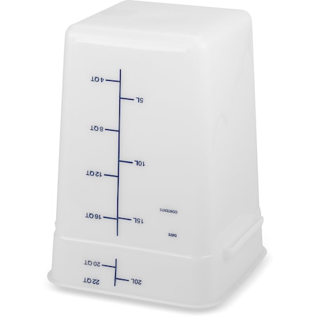 Carlisle Foodservice Food Storage Container, 12 qt, White 11966PE02
