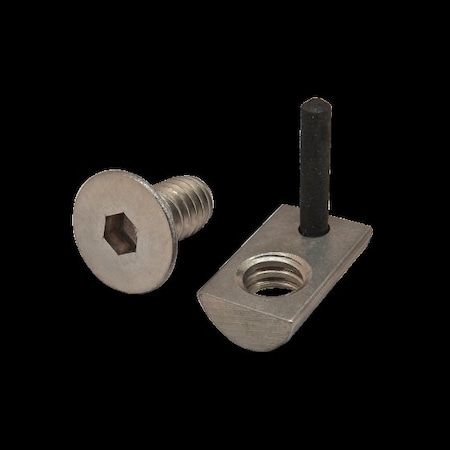 80/20 1/4"-20 Socket Head Cap Screw, Flat, Plain Stainless Steel, 1/2 in Length 3639