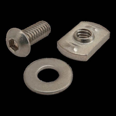 80/20 1/4"-20 Socket Head Cap Screw, Button, Plain Stainless Steel, 5/8 in Length 3647