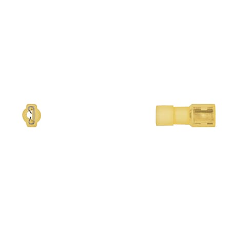 Disco Ylw Nyln 12-10 Terminal 1/4" Tab Full Ins. Fem. Spade PK25 3651PK