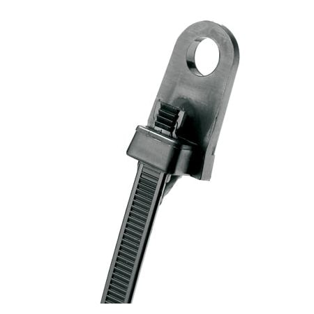 Panduit Cable Tie, 7-1/2 in L, 1-3/4 in Max Bundle Dia., Black, Nylon 6/6, 50 lb Strength, 1000 PK SSC2S-S10-M30