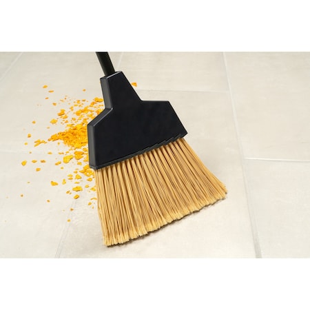 Duo-Sweep Duo-Sweep Flagged Angled Broom with Hood, 6 in L Bristles, 48" L Handle 4165000