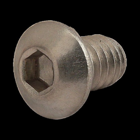 80/20 1/4"-20 Socket Head Cap Screw, Button, Plain Stainless Steel, 3/8 in Length 3688
