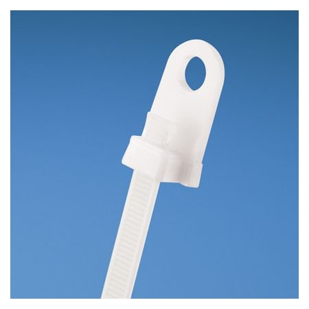 Panduit Cable Tie, 7.4"L, Nylon, White, PK100 SSC2S-S10-C