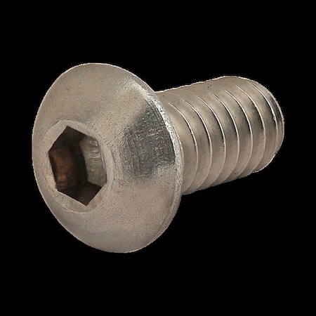 80/20 1/4"-20 Socket Head Cap Screw, Button-Head, Plain Stainless Steel, 1/2 in Length 3690