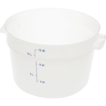 Storplus Food Storage Container, Round, 12 qt, White 1097702