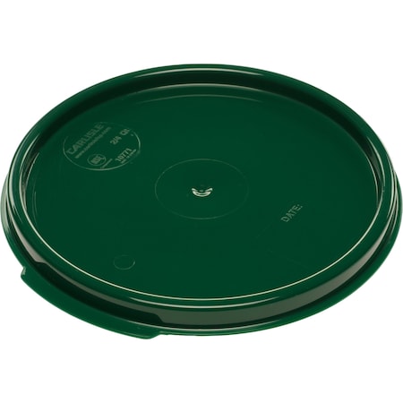 Carlisle Foodservice Round Container Lid, 2-4 qt., Green, PK12 1077108
