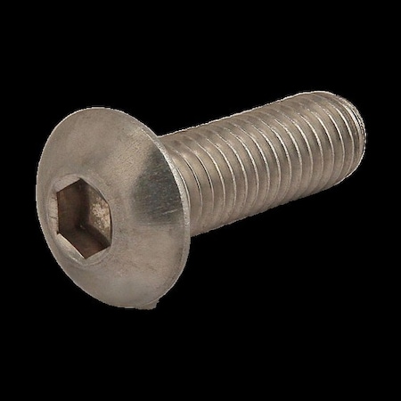 80/20 #10-32 Socket Head Cap Screw, Button, Plain Stainless Steel, 1 in Length 3698