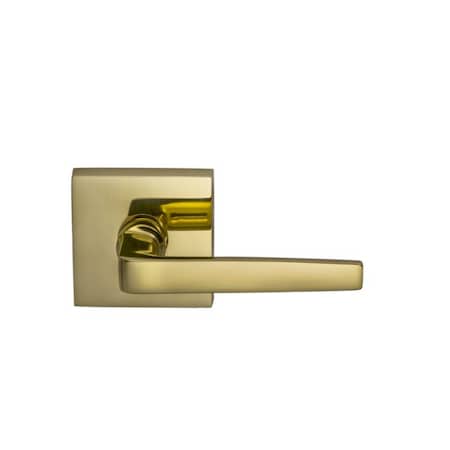 Omnia Lever Square Rose Pass 2-3/8" BS T 1-3/8" Door Bright Brass 36 36S/00.PA1