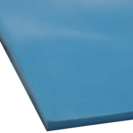 Rubber-Cal Silicone Sheet - 60A Durometer - No Backing - 0.032" Thick x 36" Width x 36" Length - Blue 36-006U-032