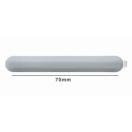 Bel-Art Bel-Art Spinbar Teflon Magnetic Stir Bar: 70x10mm, White, w/o Pivot Ring F37120-0070