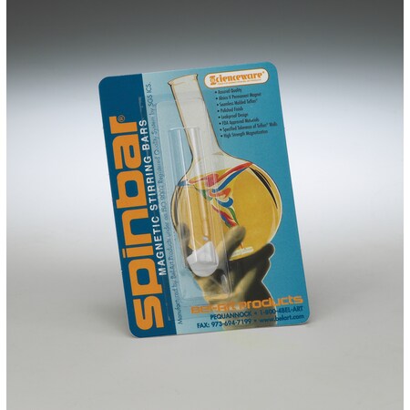 Bel-Art Bel-Art Double Spinfin Teflon Magnetic Stirring Bar: 12.7x12.7mm, White F37126-0012