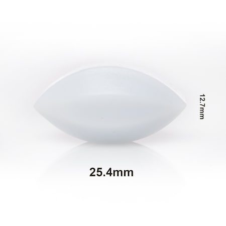 Bel-Art Bel-Art Spinbar Teflon Elliptical Magnetic Stir Bar: 25.4x12.7mm, White F37130-0001