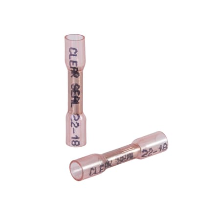 Clear Seal Butt Splice Connector, 22-18 AWG C, PK25 37130-EC