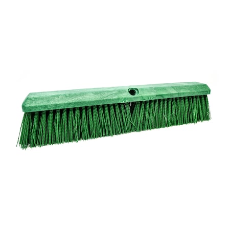 Malish Broom Head, Push, Green, 24 L, PK 12 37154