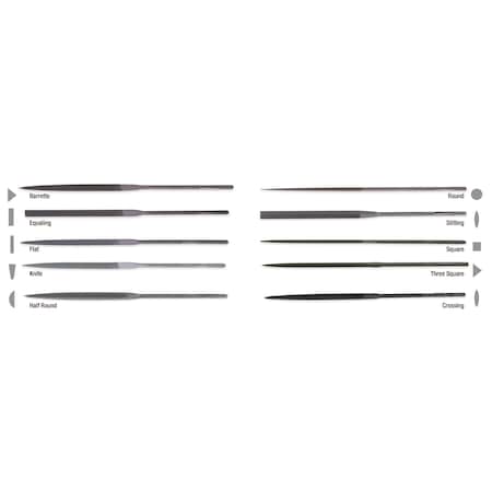 Crescent Nicholson 4" 2 Cut Square Needle File 37200