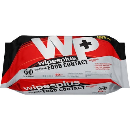 Wipes Plus The 80 ct No Rinse Food Conta, PK12 37608
