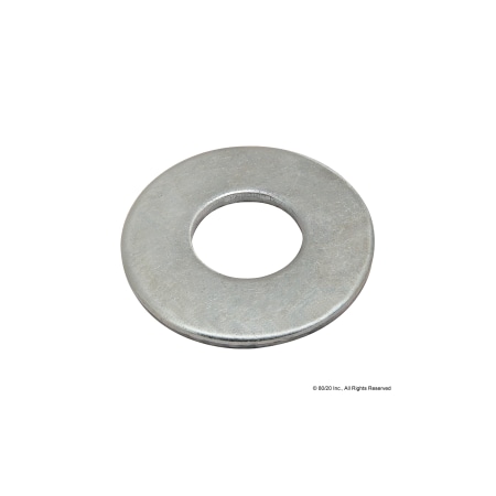 80/20 Flat Washer, For Screw Size 3/8" , Steel Zinc Plated Finish 3762