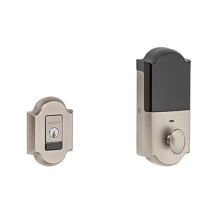 Baldwin Evolved Distressed Antique Nickel Electronic Locksets 8252.452.B