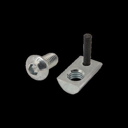 80/20 M6-1.00 Socket Head Cap Screw, Button, Bright Zinc Plated Steel, 12 mm Length 3867