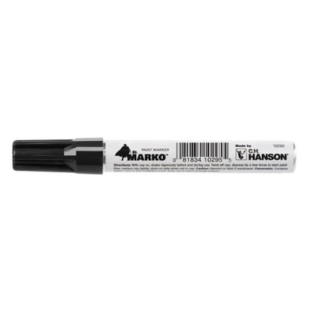 C.H. Hanson Paint Marker, Permanent, Water Resis, Black 10295