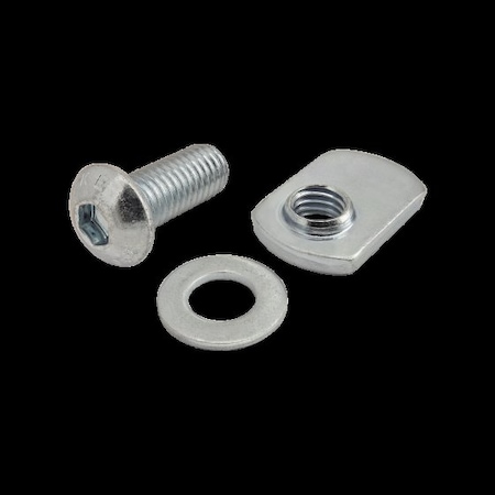 80/20 M8-1.25 Socket Head Cap Screw, Button, Bright Zinc Plated Steel, 20 mm Length 3870