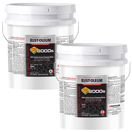 Rust-Oleum Epoxy Coating, Flat Finish, Clear, Solvent Base 389120