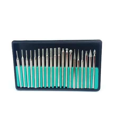 Hhip 20 Piece Diamond Pin Set With 1/8" Shank 3000-0049