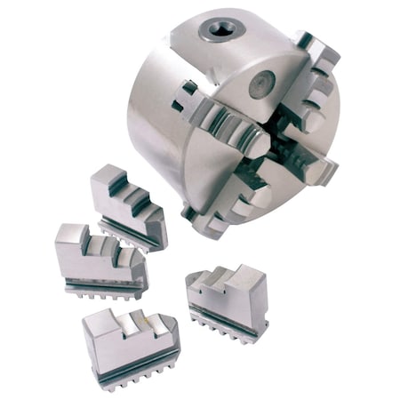 Hhip 4" 4-Jaw Plain Back Self-Centering Lathe Chuck 3900-0424