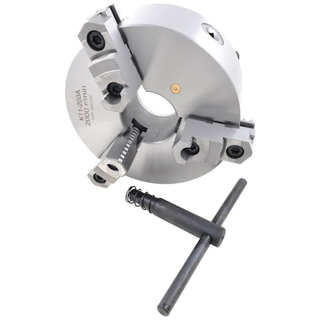 Hhip 8" 3 Jaw Top Reversible Self Centering Plain Back Lathe Chuck 3900-3402