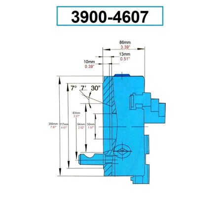 HHIP 3900-3211 3 Jaw Chuck Backplate - 4 Inch With 1-10 Thread