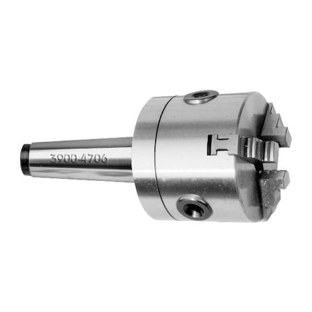 Hhip MT2 Shank 3" 3-Jaw Lathe Chuck 3900-4706