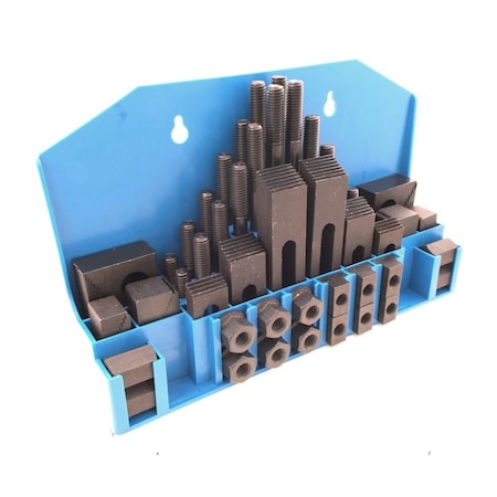 Hhip Ultra Quality 58 Piece 5/8" T Slot 1/2-13 Stud Size Clamping Kit 3901-0006