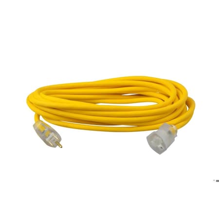 Southwire SJEOW Extension Cord, 14 AWG, Outdoor, 14/3, 1 Outlets, 5-15R, Yellow, 5-15P, 25 ft 1487SW0002