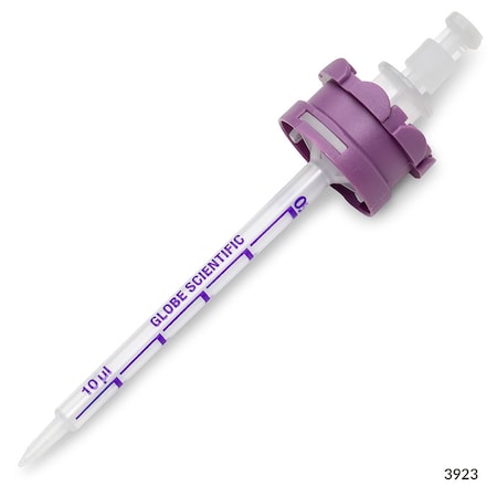 Globe Scientific Dispenser Syringe Tip, Clear, 50uL, PK100 3923