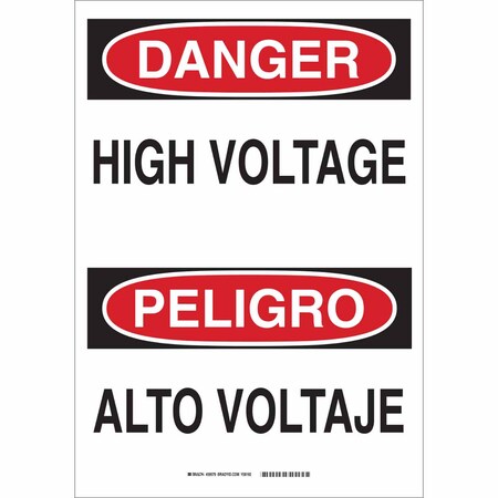 Brady Danger Sign, Fiberglass, Rectangle, English, Spanish 39579