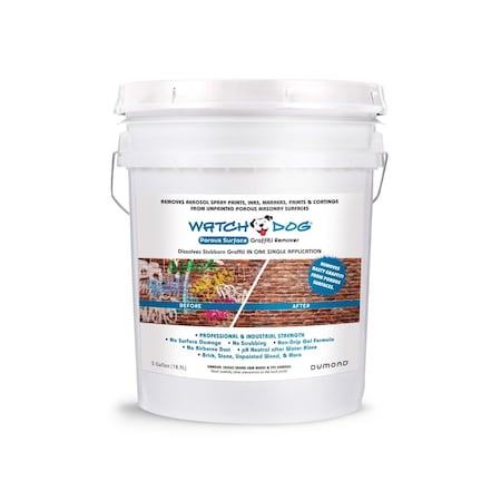 Dumond Watch Dog Wipe Out Porous Surface Graffiti Remover, 5 Gallon 8405