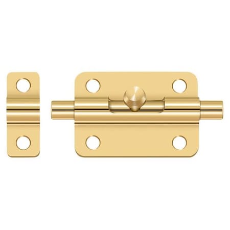 Deltana Barrel Bolt Lifetime Brass 3" 3BBCR003