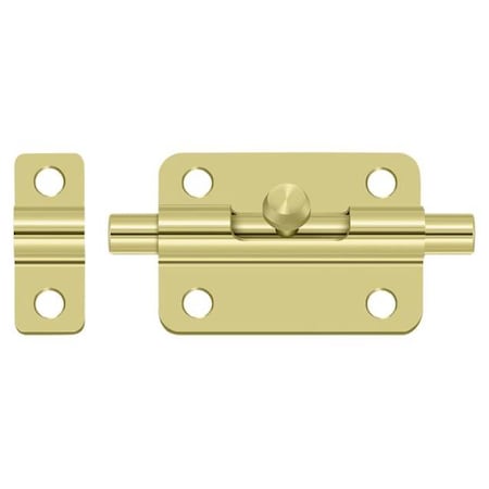 Deltana Barrel Bolt Bright Brass 3" 3BBU3