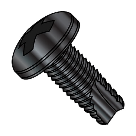 Zoro Select Concrete Screw, Pan, Steel Black Zinc, 10000 PK 04043PPBZ