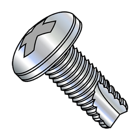 ZORO SELECT Concrete Screw, Pan, Steel Zinc Plated, 4000 PK 11163PP