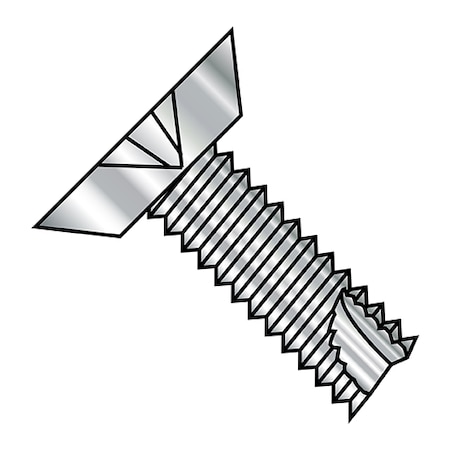 Zoro Select Thread Forming Screw, #6-32 x 1/4 in, Plain 18-8 Stainless Steel Flat Head Phillips Drive, 5000 PK 06043PU188