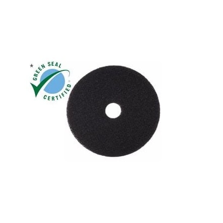 3M Black Stripper Pad 7200, 10 in, PK5 7200