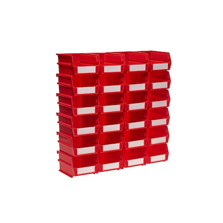 Triton Products Storage Bin, Polypropylene, Red, 3 in H, 4.125  in W, 1 CT 3-210R