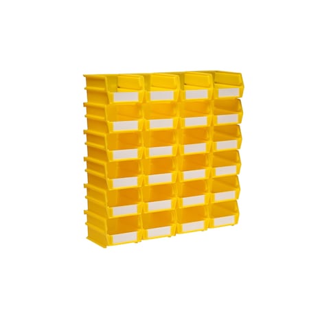 Triton Products Storage Bin, Plastic, Yellow, 3 in H, 4 1/8 in W, 5 3/8 in L 3-210Y