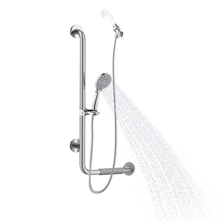 Pulse Showerspas Ergoslidebar Stainless Steel Polished-Left 4001L-SSP