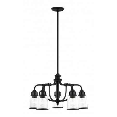 Livex Lighting Black Chandelier, 5 Light 40025-04