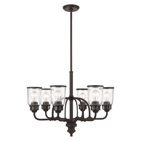 Livex Lighting Lawrenceville 6 Light Bronze Chandelier 40026-07