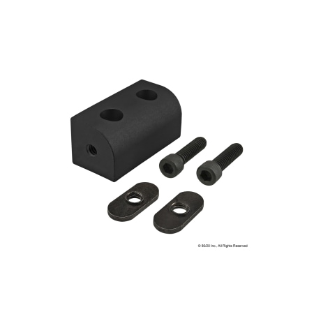 80/20 Black 10 S Right Angle 2" Nub 4003-BLACK